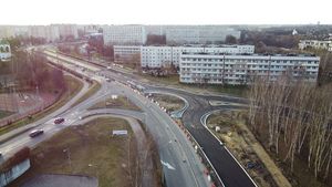 Widok z lotu ptaka na wiadukt na alei Piłsudskiego