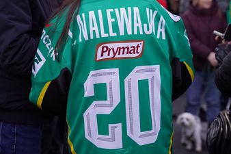 Tył koszulki z napisem zawodnika - Nalewajka