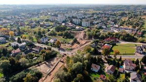 Widok z lotu ptaka - etapy budowy.