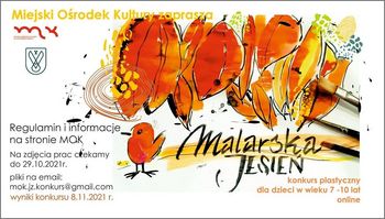 plakat konkursu plastycznego Namaluj jesień opisanego w artykule
