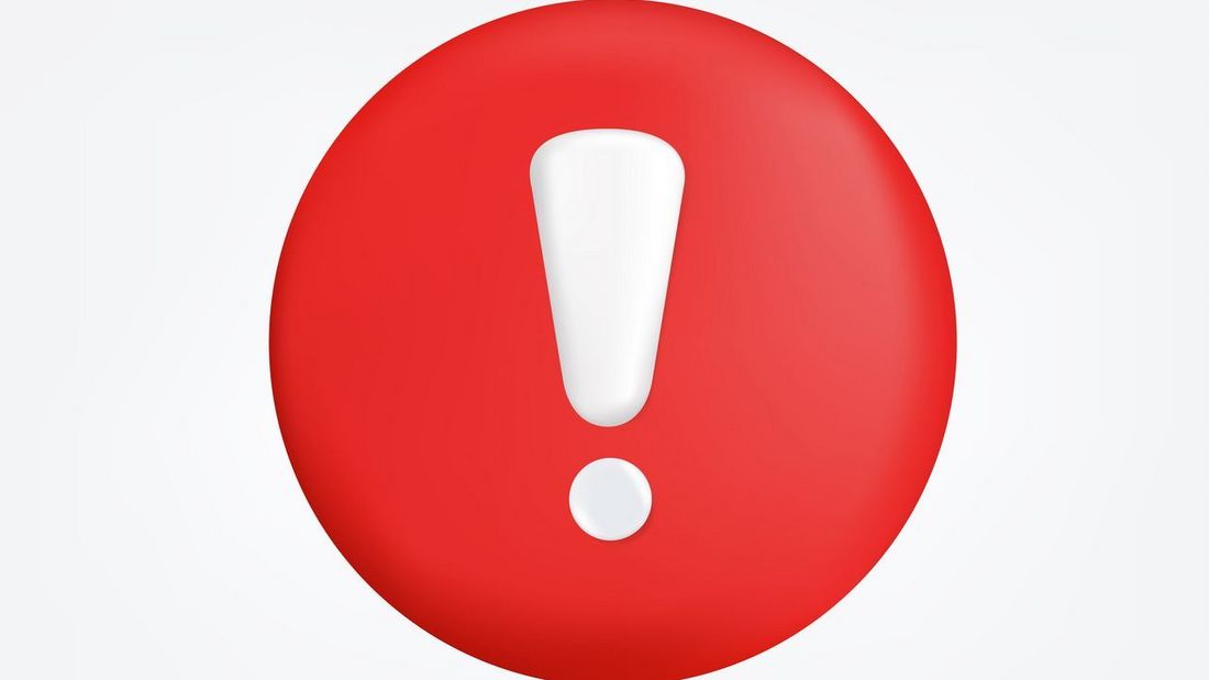 Zdjęcie poglądowe, przedstawiające wykrzyknik.