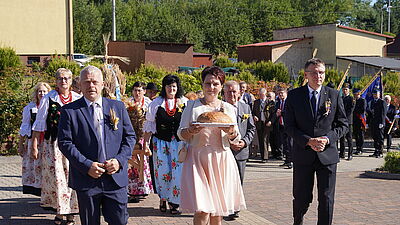 Starości Dożynek wraz z Prezydentem Miasta. 