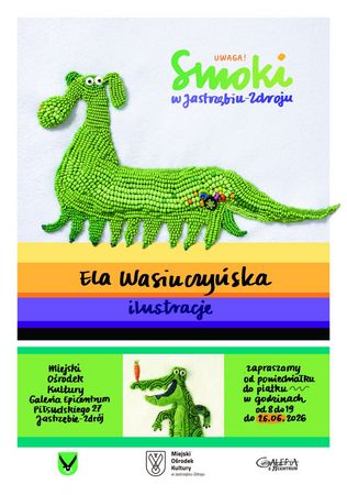 Plakat o wystawie Smoków 