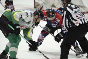 Walka o krążek przy buliku.