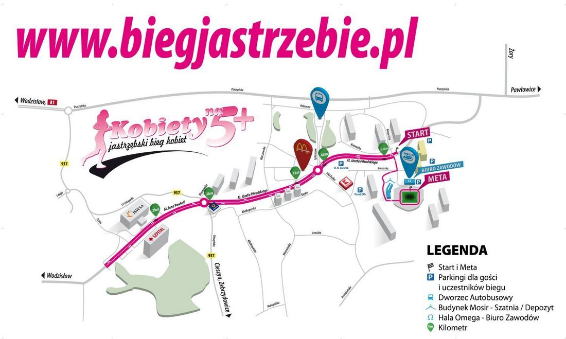 Zdjęcie przedstawia plan biegu.