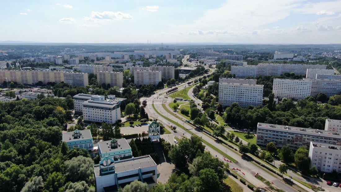 Widok z góry na miasto 