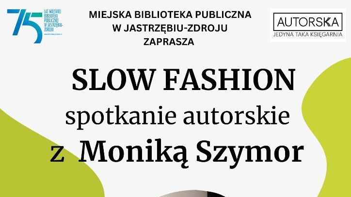Zdjęcie przedstawia plakat promujący spotkanie autorskie.