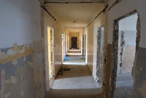 remontowane pomieszczenia w budnku na Gagarina