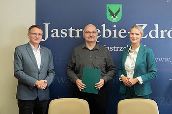 Prezydent Michał Urgoł, Tomasz Maron oraz radna Agata Pałys