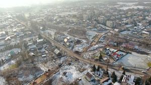 Widok z lotu ptaka - etapy budowy.