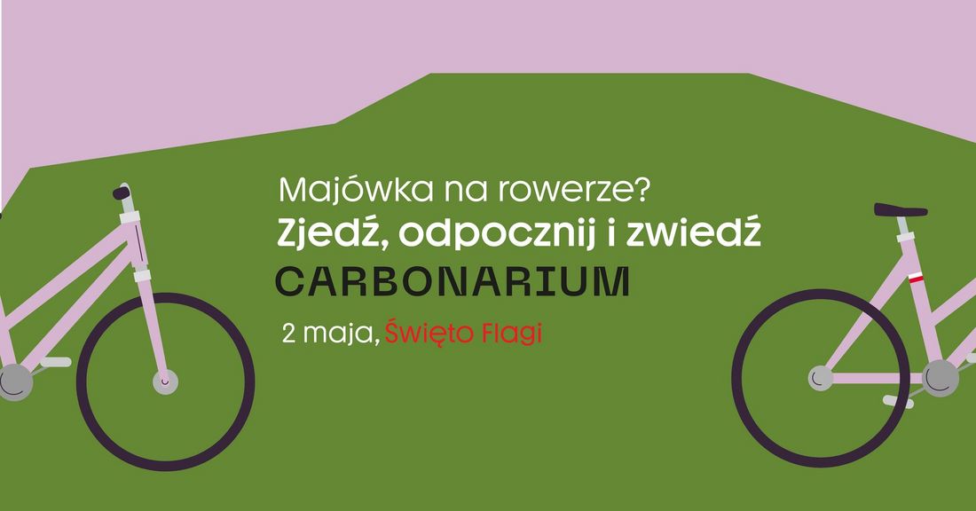 Grafika przedstawia plakat promujący wydarzenie 2 maja w Łaźni Moszczenica