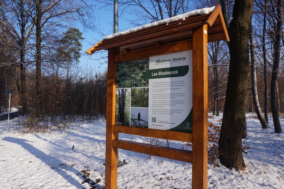 Tablica ze szlaku przyrodniczego