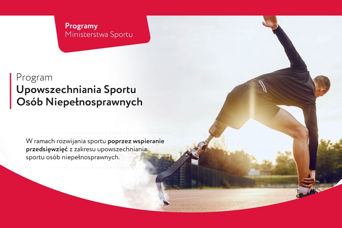 Plakat dotyczący „Programu Upowszechniania Sportu Osób Niepełnosprawnych w 2024 r.” 