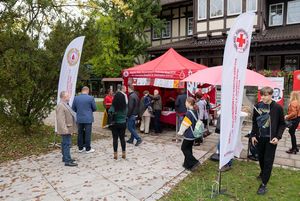 Widok na stoisko HDK PCK.