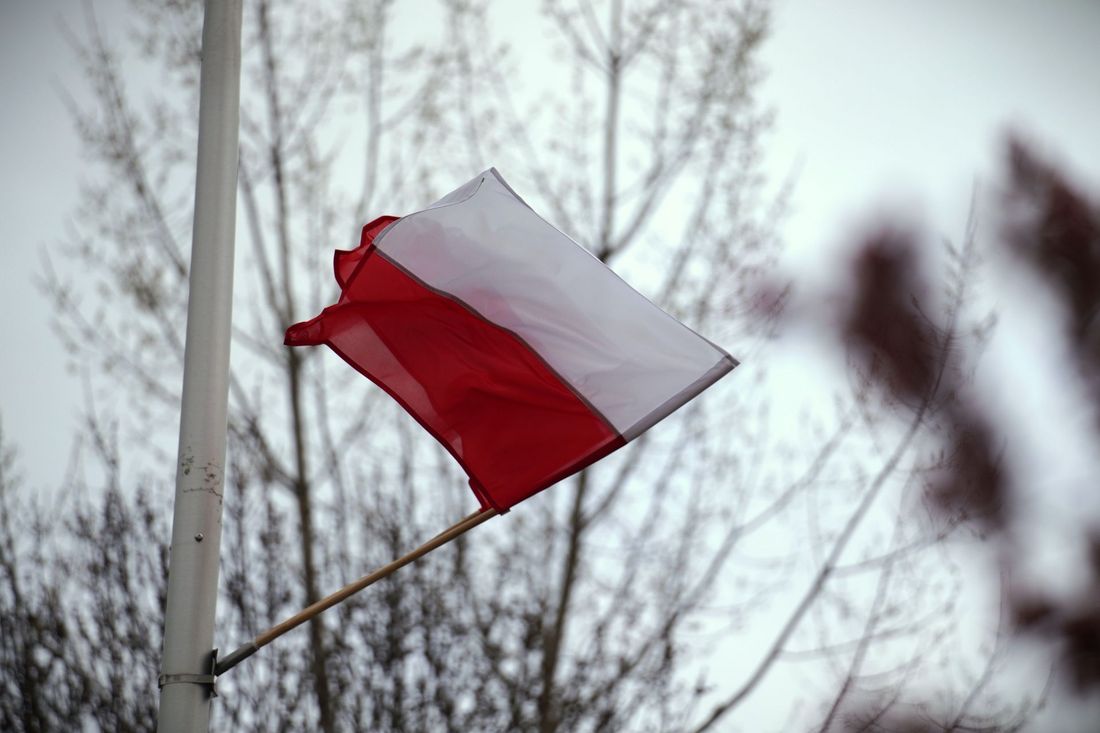 Biało-czerwona flaga RP Polski