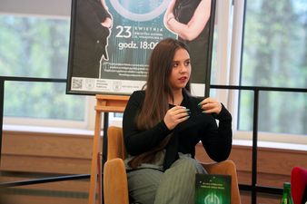 Sylwia Strzelczak podczas rozmowy