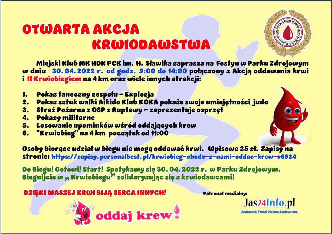 plakat akcji krwiodawstwa