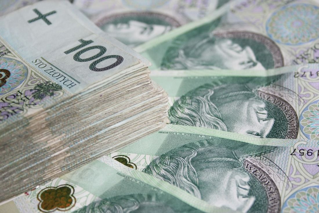 Zdjęcie przedstawia banknoty