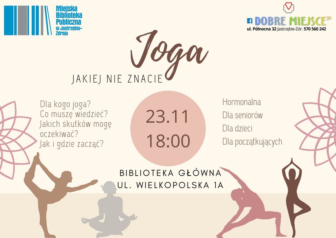 plakat wydarzenia "Joga jakiej nie znacie"