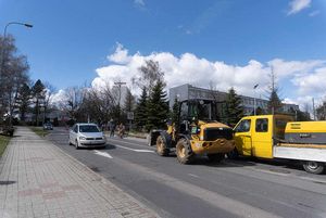 Skrzyżowanie podczas remontu.
