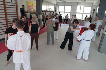 widok z góry na zawodników