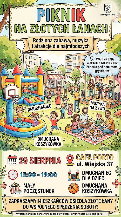 Pikinik rodzinny 29 sierpnia w godz. 15:00 - 19:00
