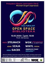 niebieska, żółta i czerwona spirala na filoetowym tle pozostałe informacje zawarte w tekście