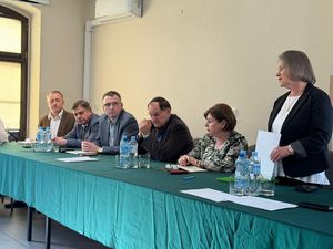 Przemawia sołtys Ruptawy Dorota Ledwoń 