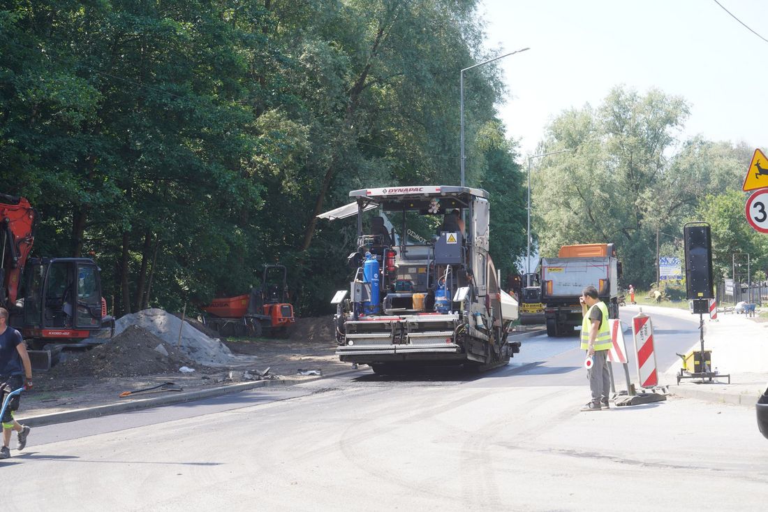 prace remontowe na ulicy Cichej