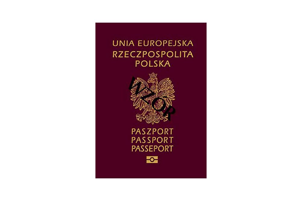 Wzór okładki paszportu.