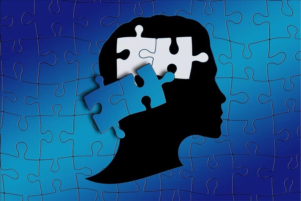 Autyzm Plakat, ukazujący umysł jako układankę z puzzli