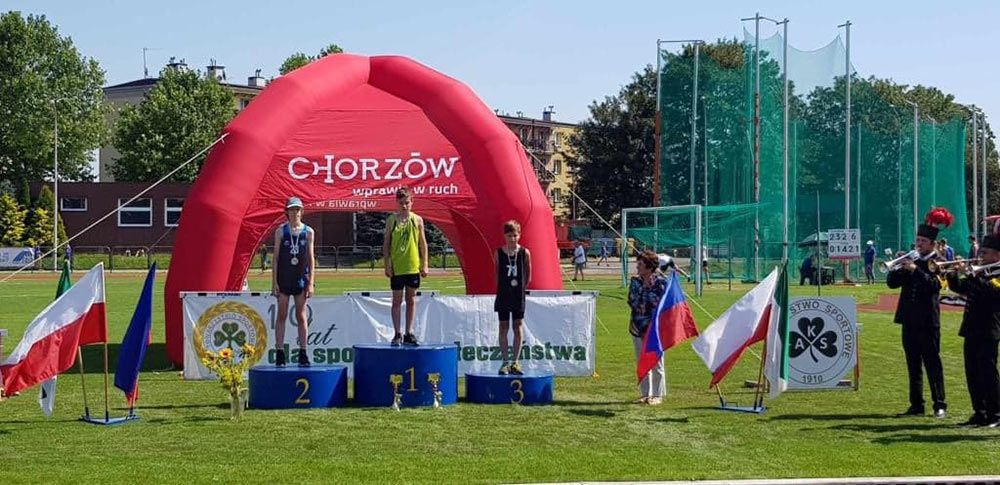 Wiktor Duda na podium