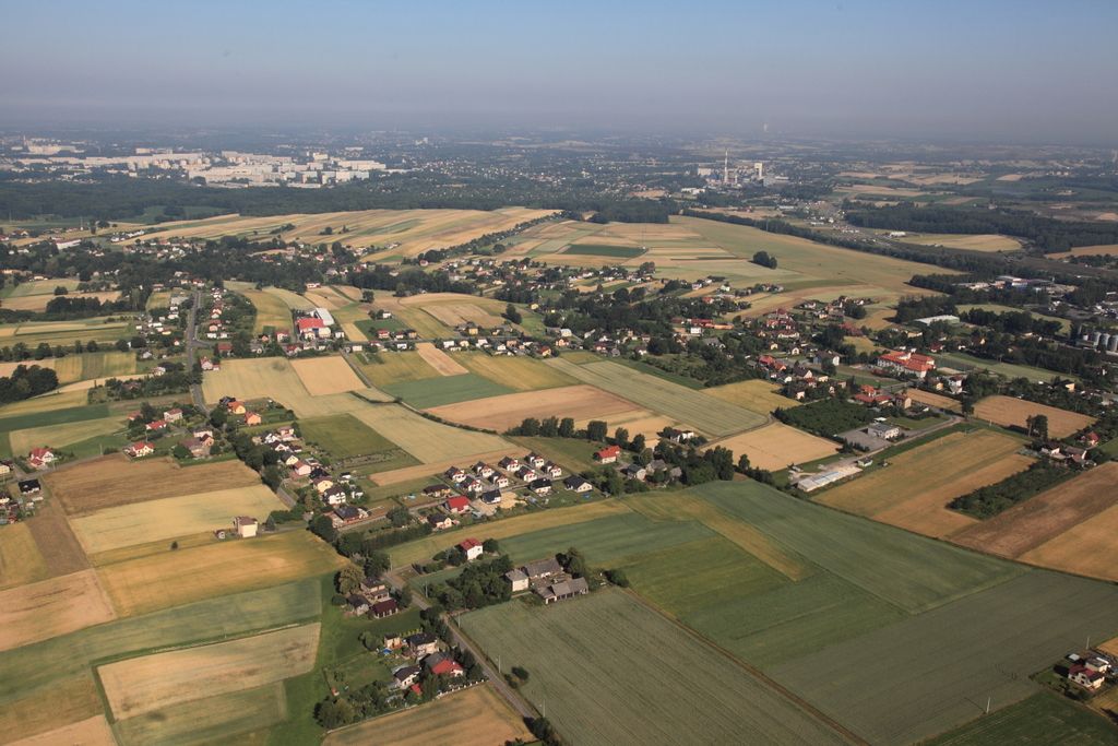 Widok na miasto Jastrzębie-Zdrój z lotu ptaka