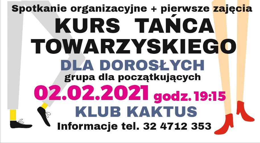 plakat MOK kurs tańca towarzyskiego