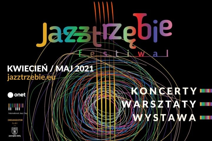 Plakat z napisem JAZZstrzębie kwiecień/maj 2021