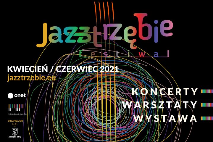 Plakat z napisem JAZZtrzebie kwiecień/czerwiec