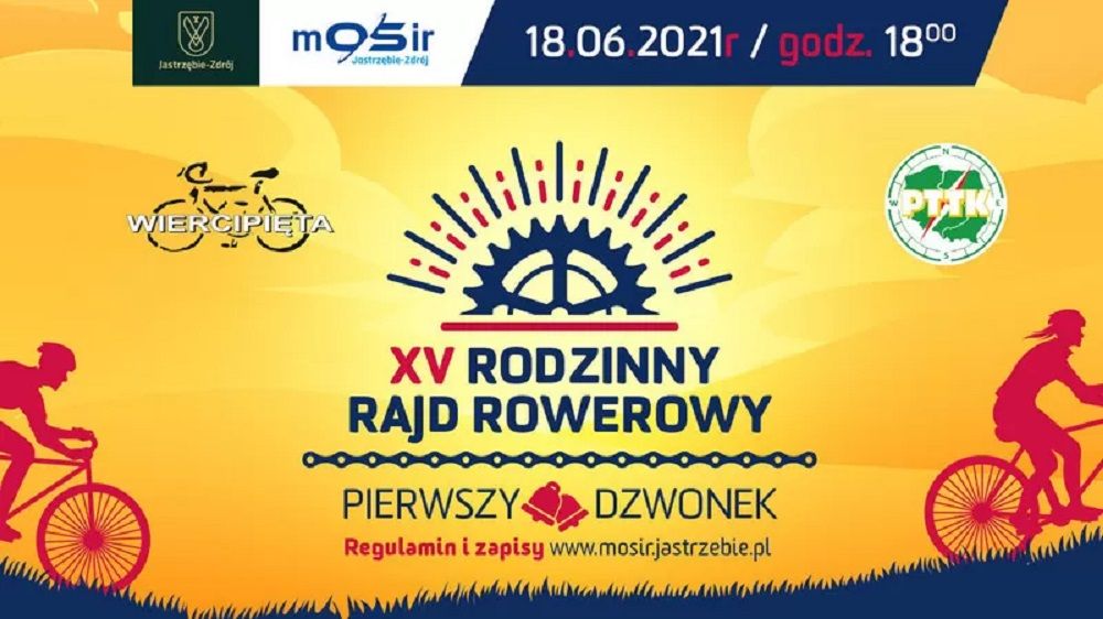 plakat: Rodzinny rajd rowerowy "pierwszy dzwonek"