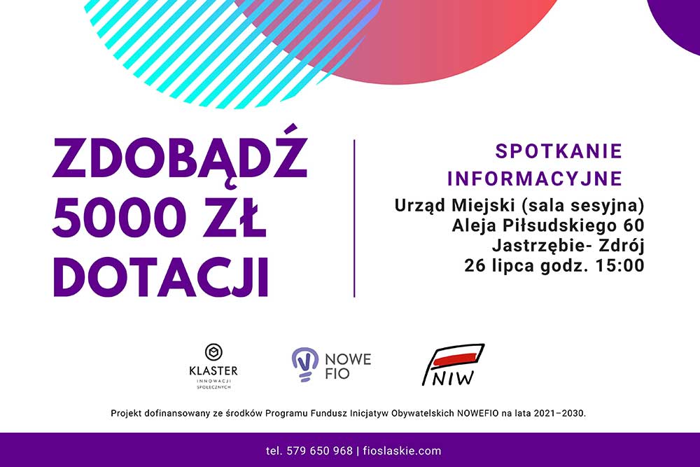Plakat - informacje powtórzone w formie graficznej.