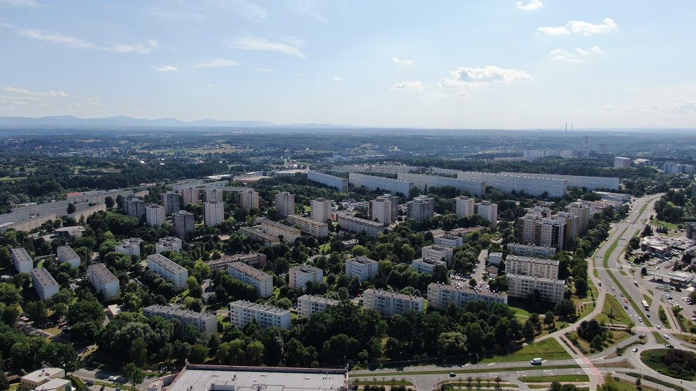 widok na Jastrzębie-Zdrój z lotu ptaka