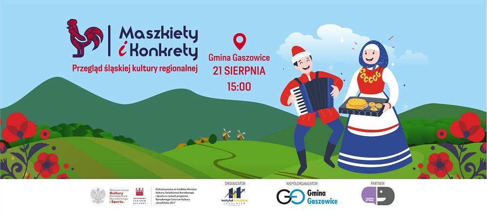 plakat wydarzenia maszkiety i konkrety