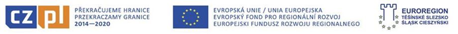 logo UE i euroregionu śląska cieszyńskiego
