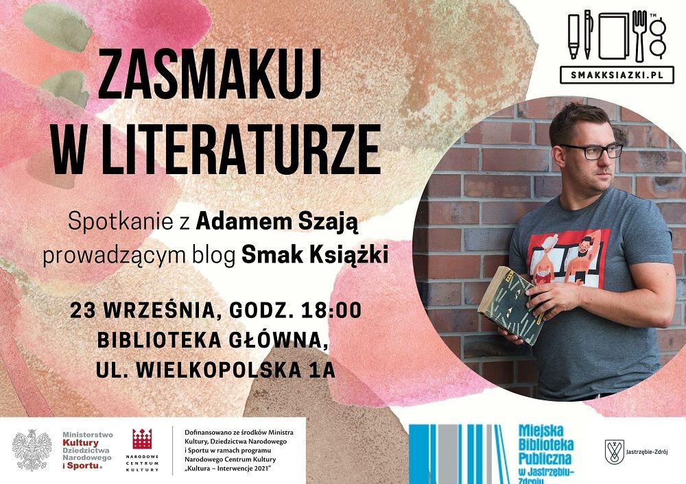 plakat spotkania z Adamem Szają