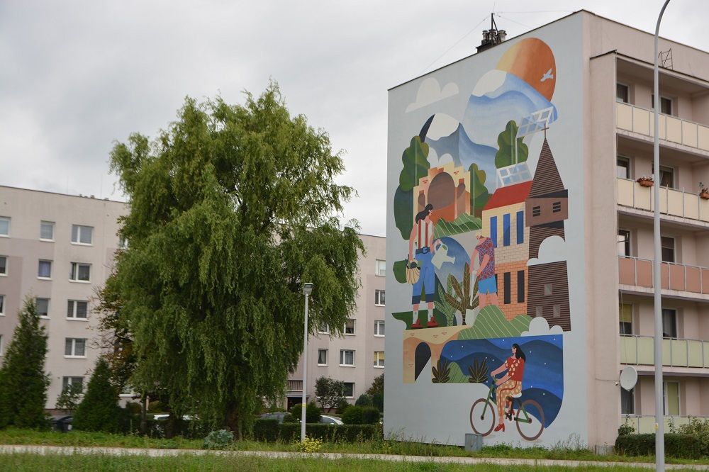 mural ekologiczny przy ulicy Krakowskiej (Jastrzębie-Zdrój)