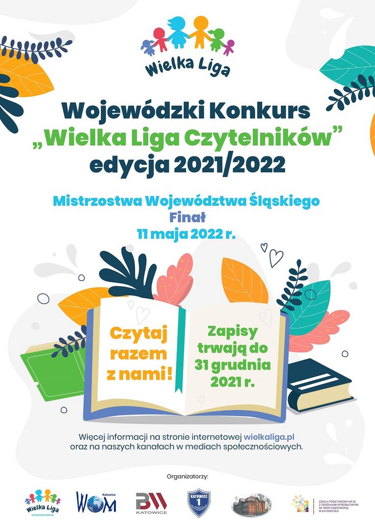 plakat Ogólnopolskiego Konkursu „Wielka Liga Czytelników”.
