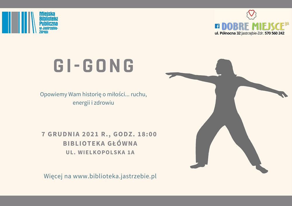 plakat biblioteki spotkanie qi-gong