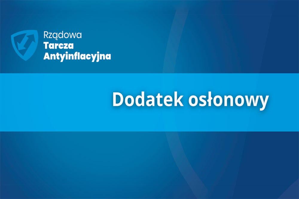 Plansza z napisem Dodatek osłonowy