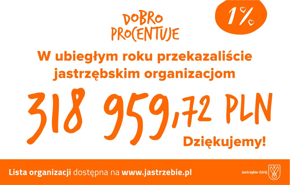 grafika: Podczas ubiegłorocznych rozliczeń podatkowych przekazali aż 318 959,72 zł organizacjom pozarządowym zarejestrowanym w naszym mieście.