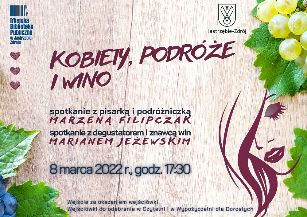 plakat informujący o dniu kobiet w bibliotece