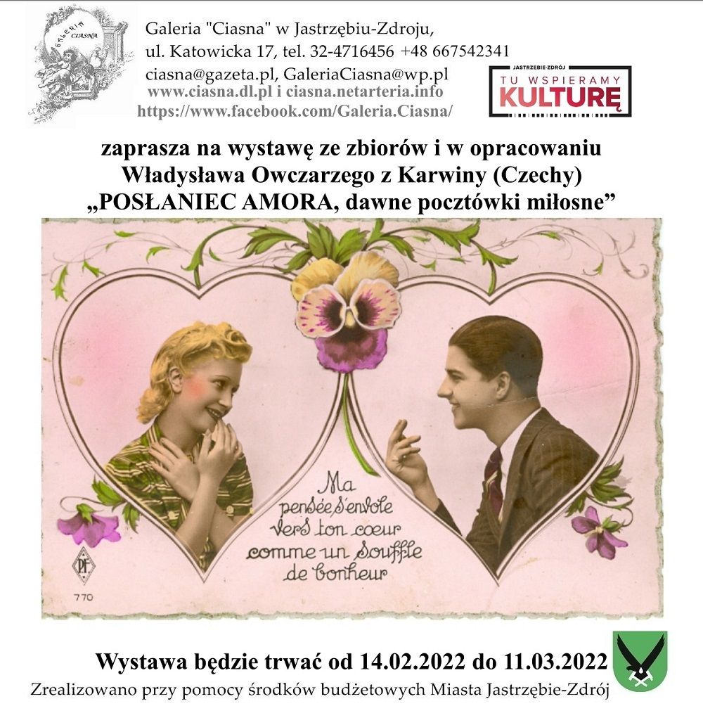 plakat reklamujacy nowa wystawe w galerii ciasna