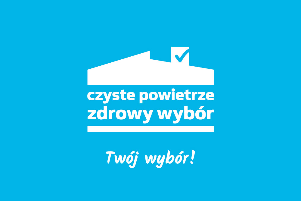 Logo programu "Czyste Powietrze - zdrowy wybór. Twój wybór".